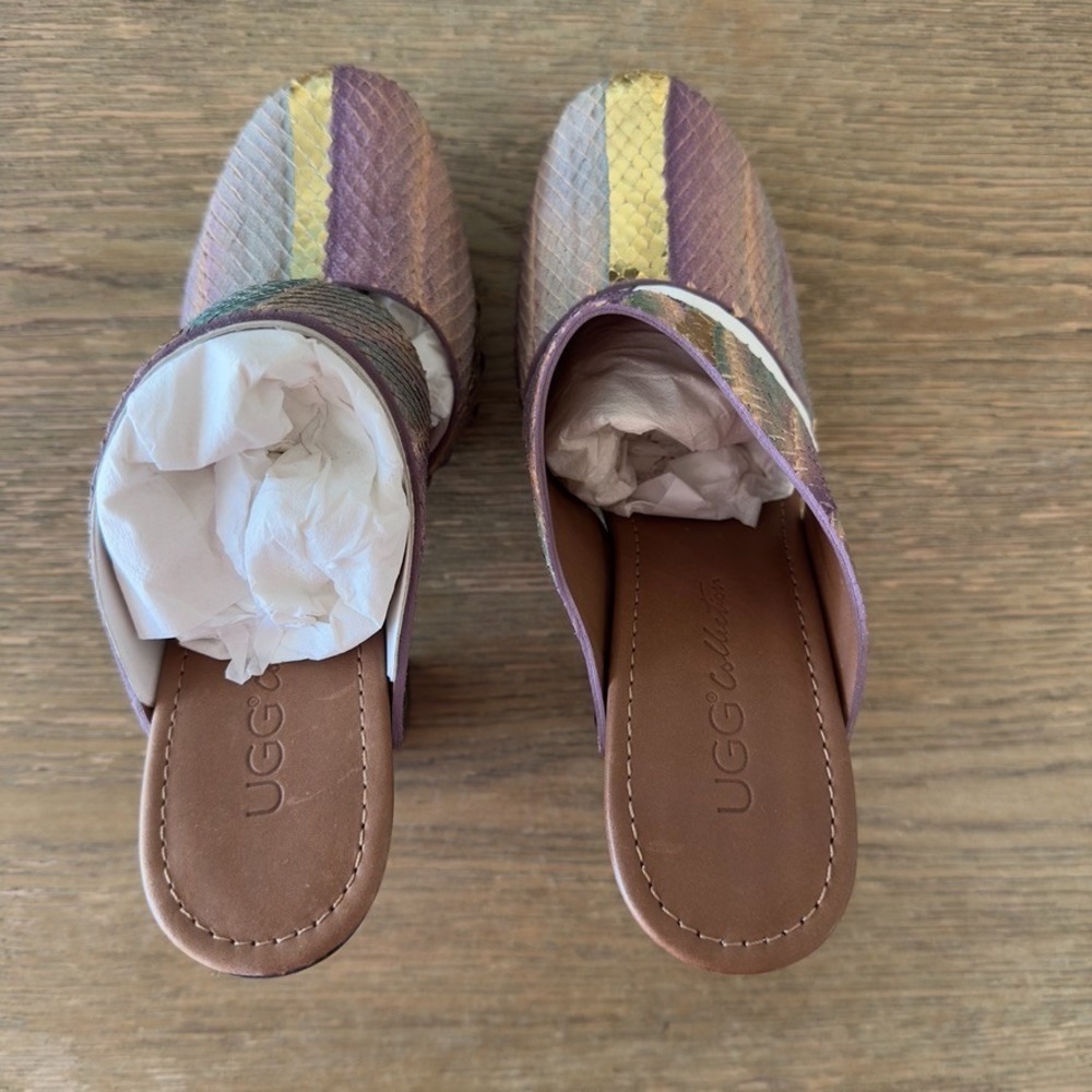 NWOB 🪩 UGG Premium Amadora Disco Platform Clog Mules-Made In Italy-Rare-Sz 7B - Picture 4 of 16